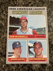 1970 Topps Baseball A.L. Strikeout Leaders #72 - Picture 1 of 2