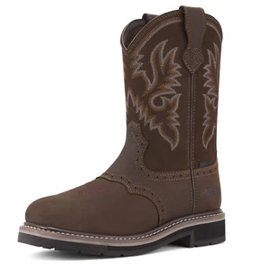 HISEA NINGO Hombres Puntera de Acero Botas de Vaquero Occidentales Impermeables EH Seguridad Botas de Trabajo - Imagen 1 de 38