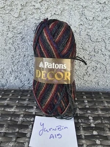 NOS Patons Decor Acrylic Wool Variegated Hunt Club Yarn Skein Craft Crochet - Picture 1 of 4