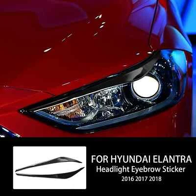 Pegatina de piano para Hyundai Elantra 2016-2018 faros cejas párpados pestañas Foto 1 de 4