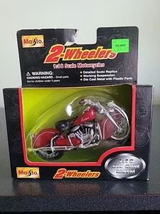 1996 Maisto 2-Wheelers  RED INDIAN CHIEF  1/18 Scale Motorcycle Diecast #2005 - Picture 1 of 9