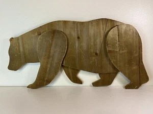 HOBBY LOBBY rustikal braun Holz California Bär Wand Wohndeko 24 x 12 Grizzly - Bild 1 von 5