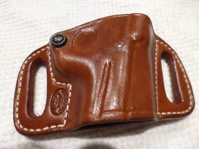 El Paso Saddlery High Slide Brown Leather OWB Holster & Mag Pouch Kel Tec PMR30 - Image 1 of 4