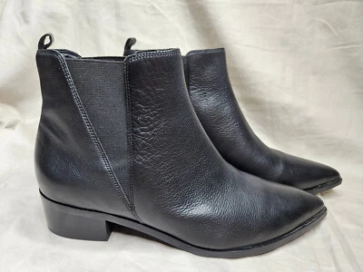 Marc Fisher Chelsea Botines Mujer Talla 9.5 Cuero Negro Punta Punta Western Foto 1 de 4