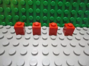 Lego 4 blocco mattoncini rosso 1x1 NUOVO - Foto 1 di 1