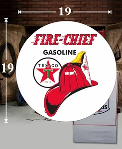 (1) 19" X 19" TEXACO FIRE CHIEF GAS VINYL DECAL LUBESTER OIL PUMP CAN LUBSTER - Picture 1 of 1