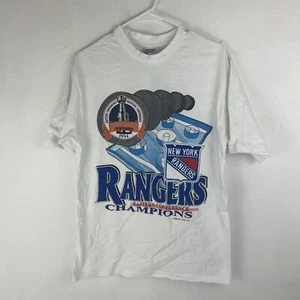 Vintage 1994 New York Rangers Stanley Cup Champions Distressed Shirt Rare - Picture 1 of 5