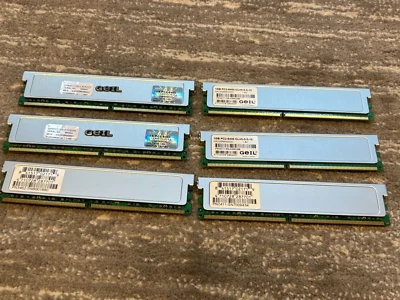 GEIL 6 x 1GB GX21GB6400LX/DC PC2-6400 DDR21.8V RAM Module (silver) - Image 1 of 4