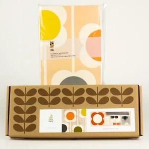Orla Kiely Abakus Blume Notizbuch & Holz Büro Set Haftnotizen + Ordnerklammern - Bild 1 von 12