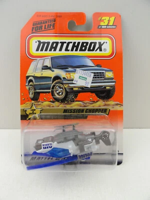 1999 Matchbox #31 Mission Chopper (White Air Search) - Upside Down Error - Image 1 of 4