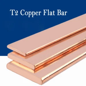 Copper Flat Bar Metal 3mm-12mm Thick / 8mm-40mm Widths / 500mm Length Solid Rod - Picture 1 of 10