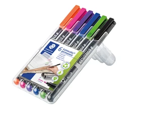STAEDTLER® Folienstifte Lumocolor F Etui farb. sort. 318 WP6-1 permanent NEU&OVP - Bild 1 von 4