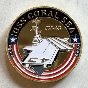 US NAVY - USS CORAL SEA CV-43 Challenge Coin  - Bild 1 von 2