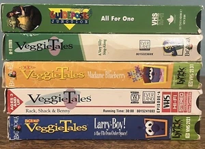 Kids VHS Lot of 5 Tapes ~ Learning Valuable Lessons Educational VeggieTales Fun - Picture 1 of 6