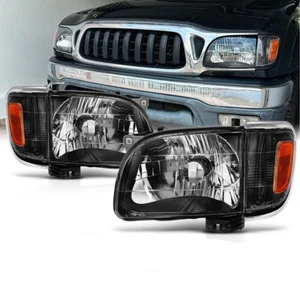 Fits 2001-2004 Toyota Tacoma Headlights + Corner Signal Lamps Pair Included NEW - Bild 1 von 5