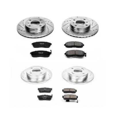 Kit de frenos de disco PowerStop - Delantero y trasero - Se adapta a Infiniti G20 1999-2001, Nissan Foto 1 de 4