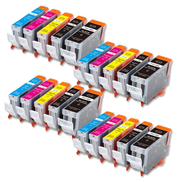 20 PK Printer Ink + Chip for Canon PGI-5BK CLI-8 iP4200 iP4500 MP500 FAST SHIP - Image 1 of 1