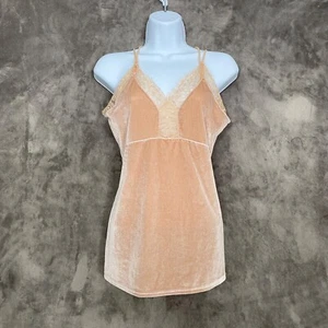Davi & Dani Womens Y2K Babydoll Tank Top Size S Velvet Lace Fairy Coquette Boho - Picture 1 of 9