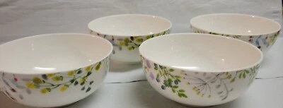 4x Mikasa Bone China 6" Soup Bowl Tivoli Garden Floral Set Summer - Image 1 of 4