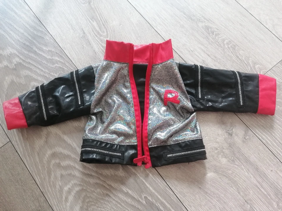 Chaqueta de bebé holográfica de PVC elegante vestido disfraz talla pequeña hasta 1 año Foto 1 de 3