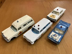 Matchbox Lesney Medical And Police Cars Lot Of. 4 Mercedes Cadillac Ford - Picture 1 of 20