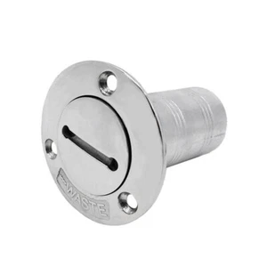Boat Stainless Steel 1-1/2'' WASTE 38mm Thru Hull Deck Fuel Filler Cap Oil Tank - Picture 1 of 4