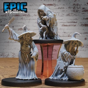 Miniaturas épicas - Bruja verde | Miniatura de mesa de fantasía D&D - Imagen 1 de 8