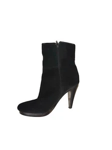Dorothy Perkins Black Faux Suede Platform High Heel Ankle Boots Size 5 EU 38 - Picture 1 of 7