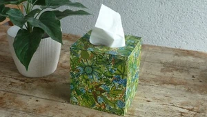 Green Color Wooden Napkins Box. Tissue Dispenser. - Picture 1 of 7