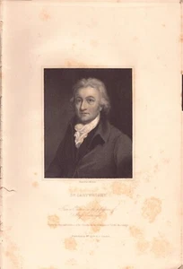 1853 Druck des Power Loom Erfinders EDMUND CARTWRIGHT aus einem Stahlplattenstich - Bild 1 von 1