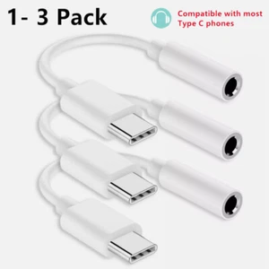 Cable adaptador conector de audio auxiliar USB tipo C a 3,5 mm de 1/2/3 piezas para Samsung/iPhone 16 - Imagen 1 de 18