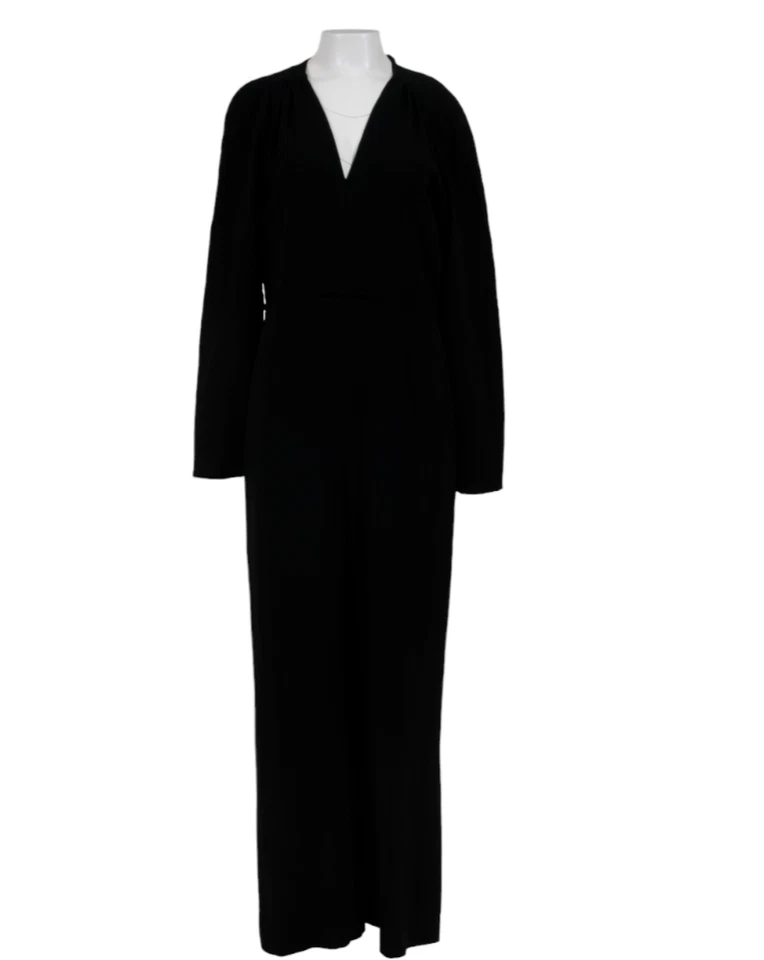 Женский комбинезон Stella McCartney с V-образным вырезом размер 46 черный эластичный из вискозы - Изображение 1 из 4