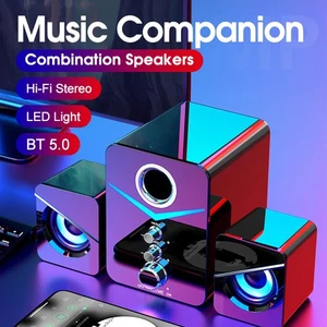 PC LAUTSPRECHER BLUETOOTH BOXEN MIT SUBWOOFER FÜR LAPTOP COMPUTER BASS USB AUX - Bild 1 von 18