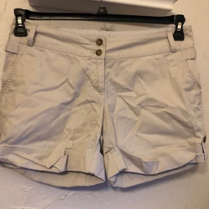 Pantalones Cortos Chinos Lands End Para Mujer Talla 8 Pequeños Puños 4" Entrepierna Cintura 32" Usados en Excelente Condición - Imagen 1 de 2