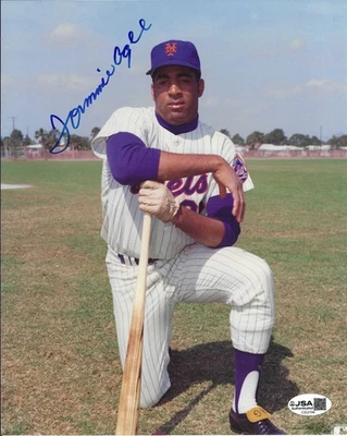 Deceased 1969 New York Mets OF Tommie Agee Autographed 8x10 W/JSA COA - Image 1 of 2