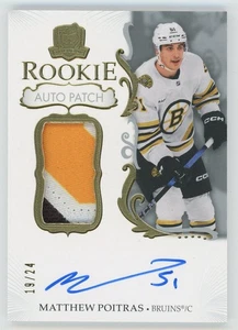 2023-24 Upper Deck The Cup Rookie Patch Autograph Gold Matthew Poitras 19/24 - Bild 1 von 3