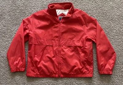  Chaqueta cortavientos Pacific Trail para hombre grande roja vintage con capucha bolsillos forrados Foto 1 de 4