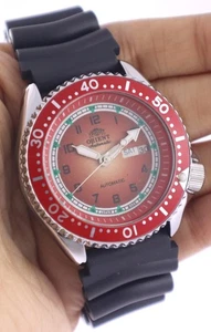 Orologio da polso Orient Diver uomo automatico 21 gioielli giorno e data funzionante cinturino gomma - Foto 1 di 11