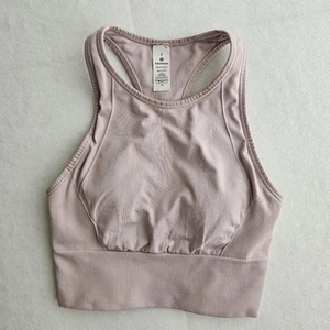Sujetador Lululemon Ebb to Train para mujer talla XS rosa claro soporte medio cuello alto - Imagen 1 de 6