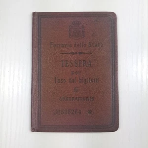 Ferrocarril Dello Stato – Tessera para Suscripciones Reino ’Italia 1924 – 1929 - Imagen 1 de 3