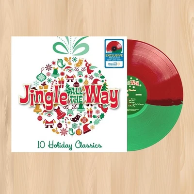 RED & GREEN VINYL----  JINGLE ALL THE WAY Walmart LP RECORD White Christmas 1116 - Image 1 of 2