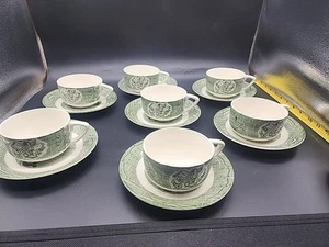 Set Of 7 The Old Curiosity Shop Cups And Saucers - Picture 1 of 10