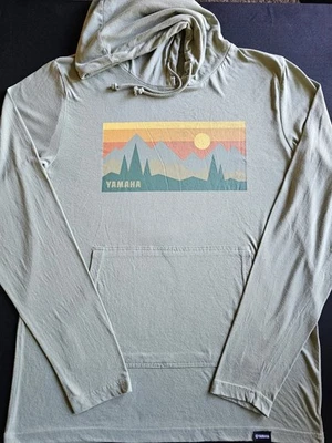 Yamaha Men's XL Hooded Green Long Sleeved T-Shirt - Image 1 of 2