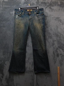 Indie Jeans Damen 30 Blau Bootcut Low Rise Distressed Stretch Denim Mexico - Bild 1 von 14