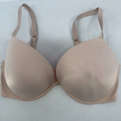 Victoria’s Secret PINK Wear Everywhere Super Push-Up Bra 34DD Nude Beige - Image 1 of 4