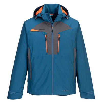 Portwest DX463 Pro DX4 Waterproof Rain Jacket - Metro Blue Large *Special Offer* - Image 1 of 3