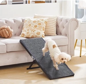Dog Ramp Rubber Mat High Traction Ramp,5 Level Adjustable Folding Pet Ramp - Picture 1 of 7