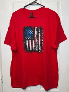 Freedom USA Flag T-Shirt-Red - Picture 1 of 4
