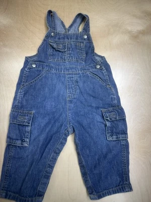 Baby Gap 牛仔工作服蓝色尺寸 12-18 个月木匠牛仔口袋卡扣 — 第 1/4 张图片