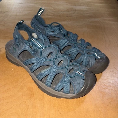 Sandalias Keen Whisper para mujer talla 10 azul humo impermeables exterior Trail 1022809 Foto 1 de 4